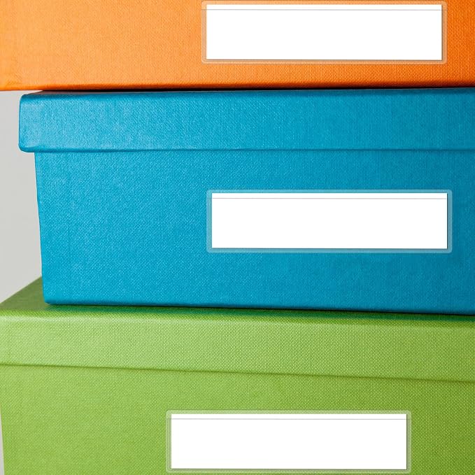 Antner 36 Pack 1.2" x 4.3" Self-Adhesive Label Holders Index Card Pockets - Image 6