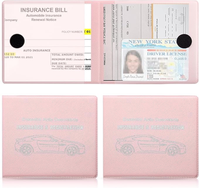 UYYE Car Registration and Insurance Card Holder, Vehicle Glove Box Car Organizer by UYYE