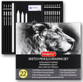 PANDAFLY Drawing Sketching Pencil Set, 22 Piece Pro Art Pencil Kit by PANDAFLYArtSupplies