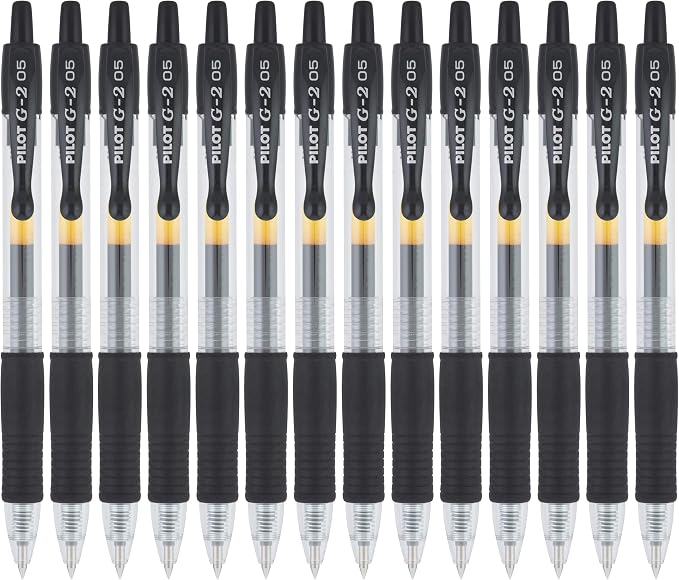 Pilot G2 Premium Gel Roller Pens, Extra Fine Point 0.5 mm, Gel Pens Black by PilotCorporationofAmerica