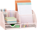 Mind Reader 7-Compartment Desktop Organizer, Metal Mesh Desk Organizer by MindReader
