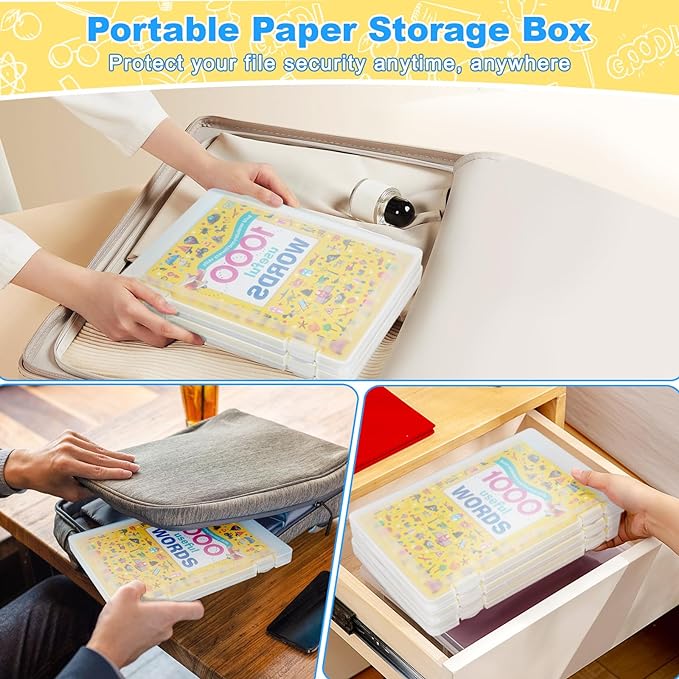 1 Pack A4 File Box Paper Organizers Holder, Transparent Document Paper Project - Image 5