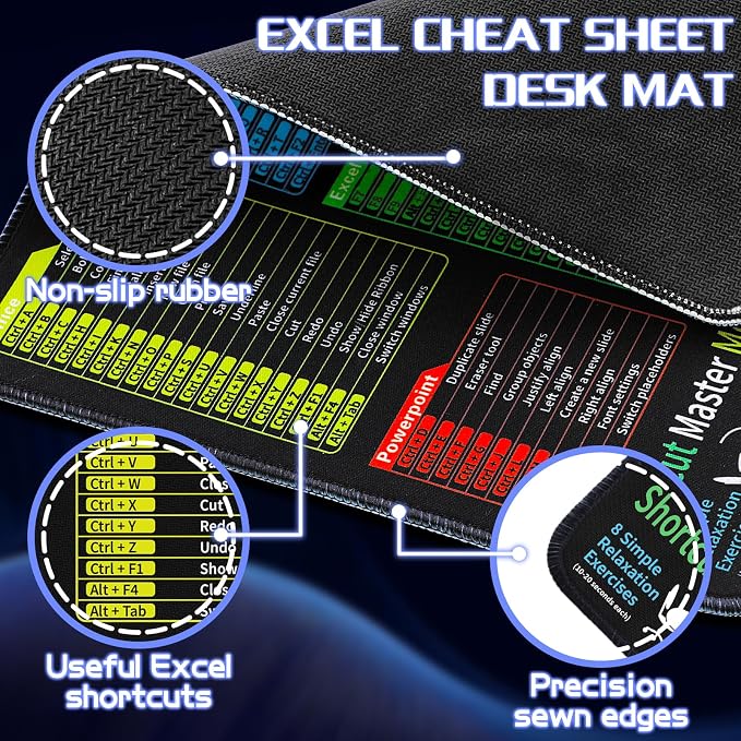 Excel Cheat Sheet Desk Pad - Image 2