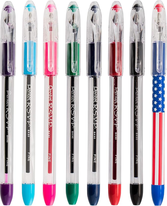 Pentel RSVP Ballpoint Pen, Fine Line, Violet Ink - Image 6