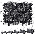 Yexiya 1000 Pcs Binder Clips Bulk Assorted Sizes Black Paper Clips Small Binder by Yexiya