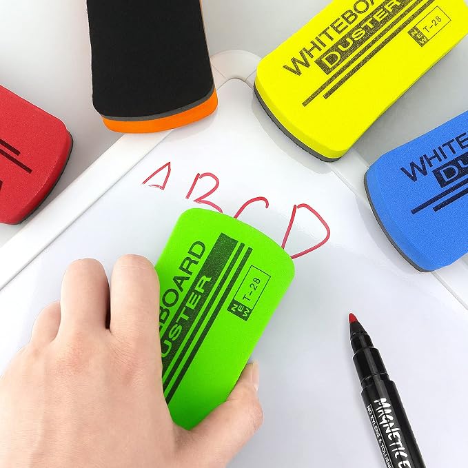6 Pack Magnetic Dry Erase Erasers 4.2" x 2.2" | Whiteboard Dry Erase Eraser - Image 7