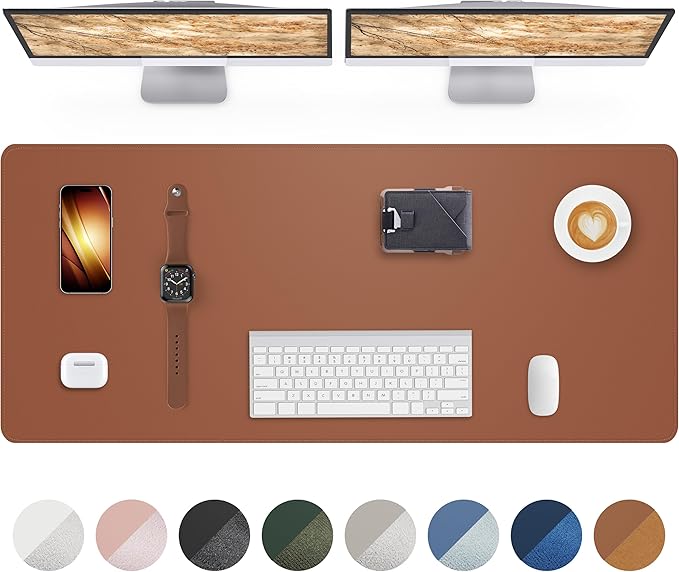 Large Desk Mat - 48" x 17"Leather Desk Pad Protector, Office Desk Mat, Non-Slip by AFIING