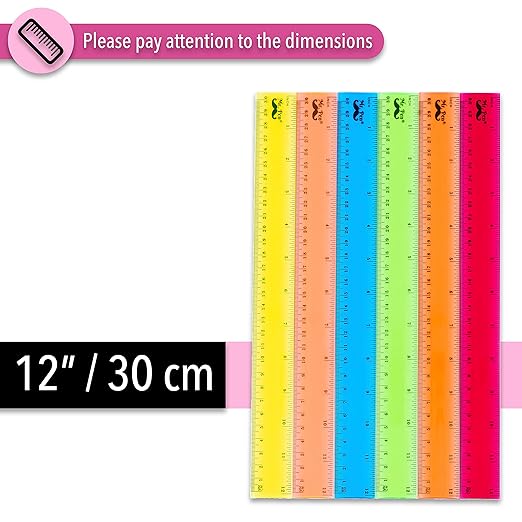 Mr. Pen- Plastic Rulers, 12 Inch, 6 Pack, Durable Transparent Rulers - Image 3