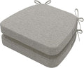 AAAAAcessories D-Shaped Chair Cushions, Machine-Washable Cover, Khaki Gray by AAAAAcessories