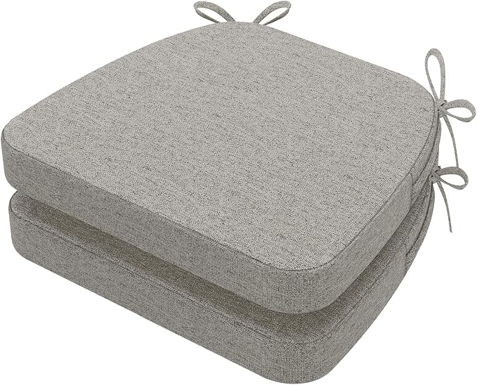 AAAAAcessories D-Shaped Chair Cushions, Machine-Washable Cover, Khaki Gray by AAAAAcessories