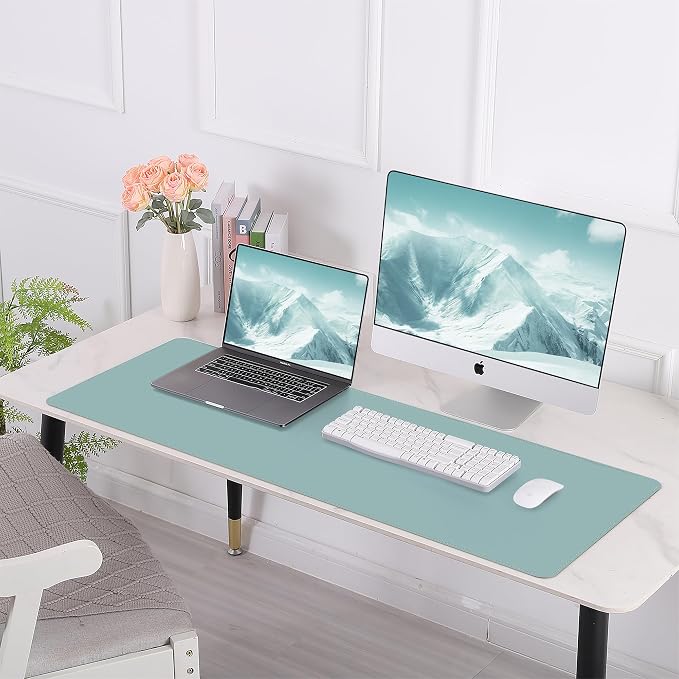 AFIING Leather Desk Pad Protector, Mouse Pad, Waterproof Desk Writing Pad - Image 8