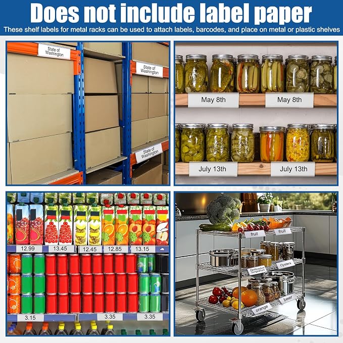 Kathfly 50 Pack Wire Shelf Label Holders Shelf Cable Tags - Image 6