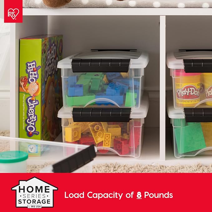 IRIS USA 6 Qt Stackable Plastic Storage Bins - Image 10