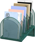 5-Section Desk File Organizer, Metal Mesh Folder Organizer by OUTIOE