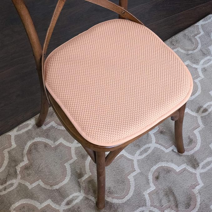 Sweet Home Collection Chair Cushion Memory Foam Pads Honeycomb Pattern Slip Non - Image 5