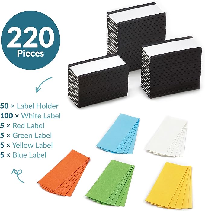 50 Pack"C" Channel Magnetic Label Holders 1x2 - Image 3