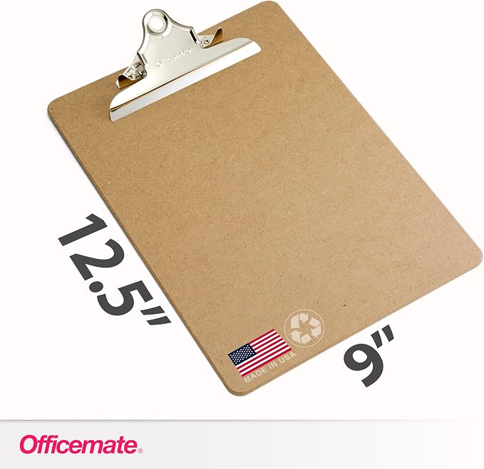 Officemate Recycled Wood Clipboard, Letter Size, 3 Pack - Image 3