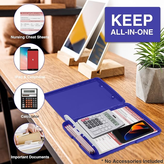 Sooez Clipboard with Storage, Clip Board 8.5 x 11 with Pen Holder, Plastic - Image 5