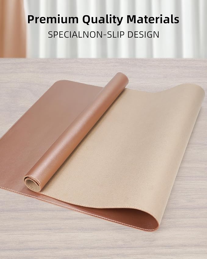 Leather Desk Pad Protector, Desk Mat, Large Mouse Pad, Non-Slip Desk Pad - Image 2