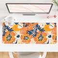 QiyI Large Desk Pad, Floral Mouse Pad Desktop Decor, Waterproof PU Leather Desk by QIYI