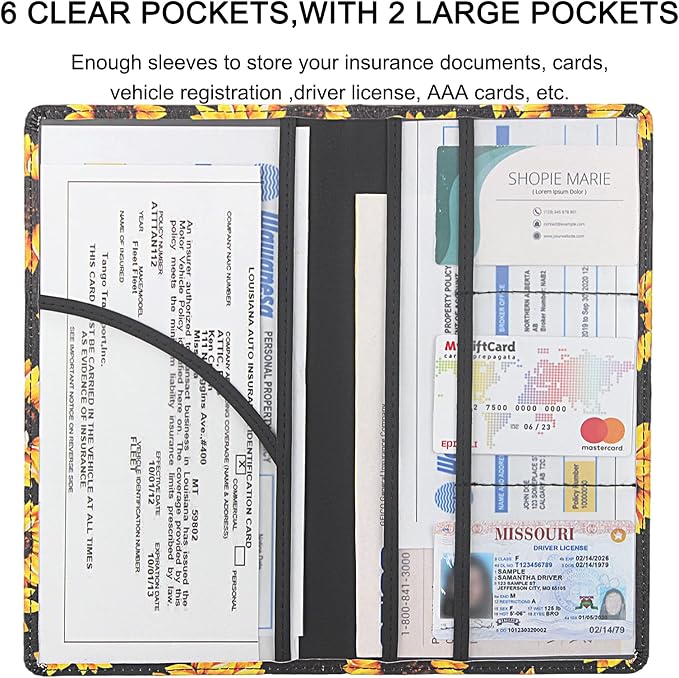LumiMokki Premium Car Registration & Insurance Card Holder - Image 4