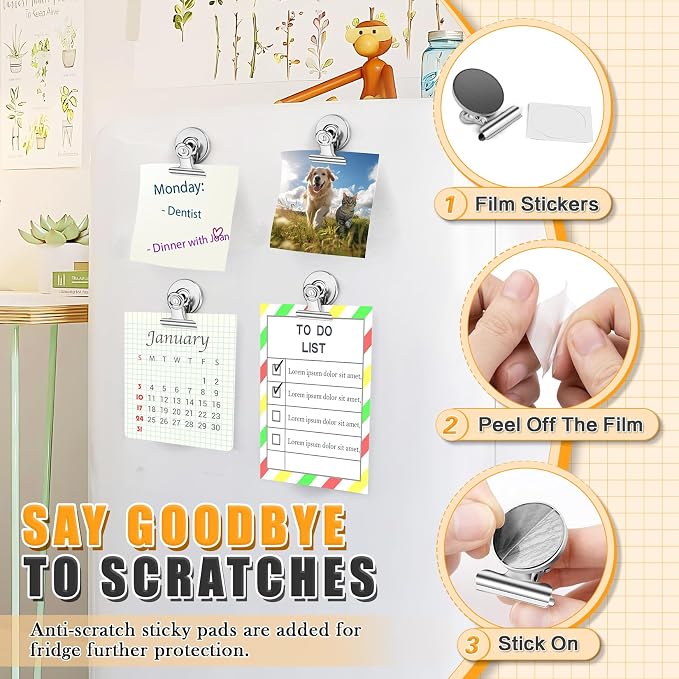 Grtard 12 Pack Magnetic Clips, Fridge Magnets Refrigerator Magnets, Strong - Image 2