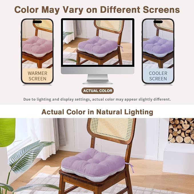 BETU Chair Cushions for Dining Chairs Set of 6, 3.5" Thick Kitchen Table Chair - Image 5