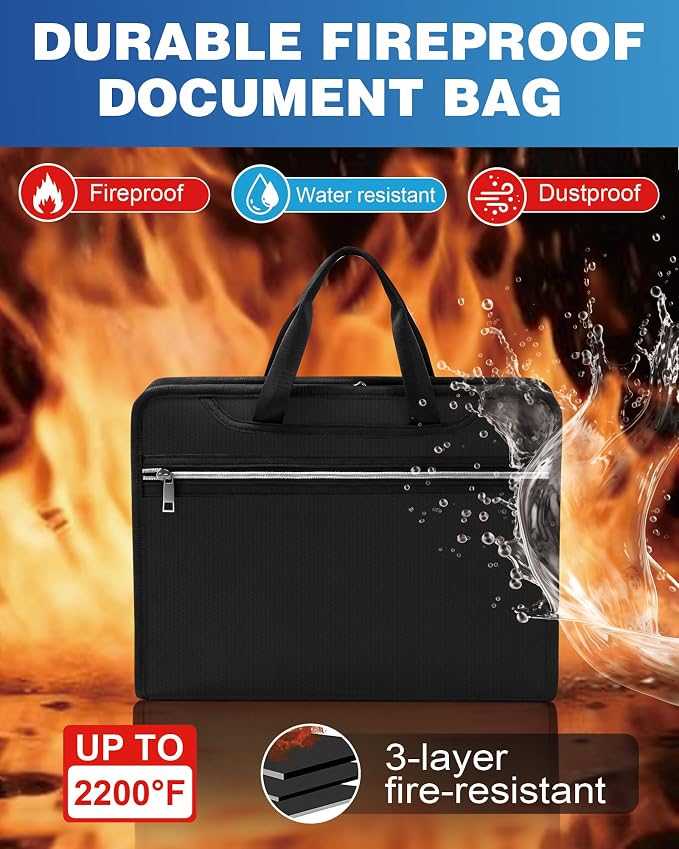 Fireproof Important Document Organizer Folio - Image 2