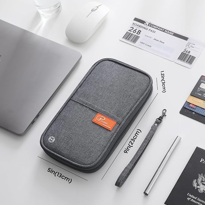 Family Passport Holder Organizer, RFID Blocking Travel Document Case, - Image 2