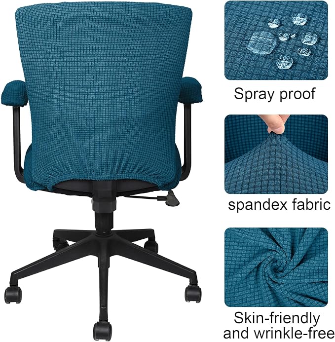 Tallew 4 Pcs Office Chair Covers Set Computer Universal Protective Stretchable - Image 5