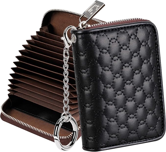 FurArt Zipper Wallet Women, RFID Blocking Credit Card Wallet, Business Card by FurArt