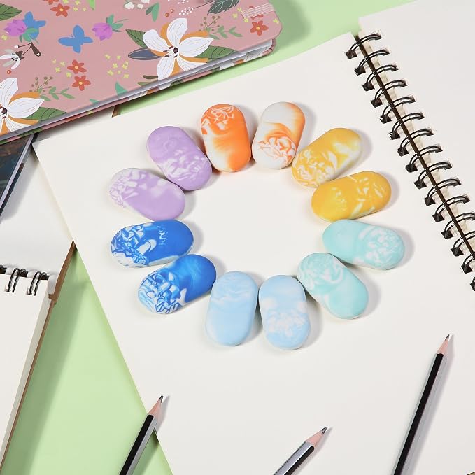 Mr. Pen- Marble Pencil Erasers, 12 Pack, Art Sketching, Clean Smudge-Free - Image 3