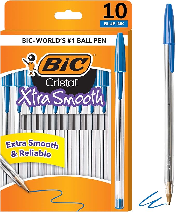 BIC Cristal Xtra Smooth Ballpoint Pen, Medium Point by BIC