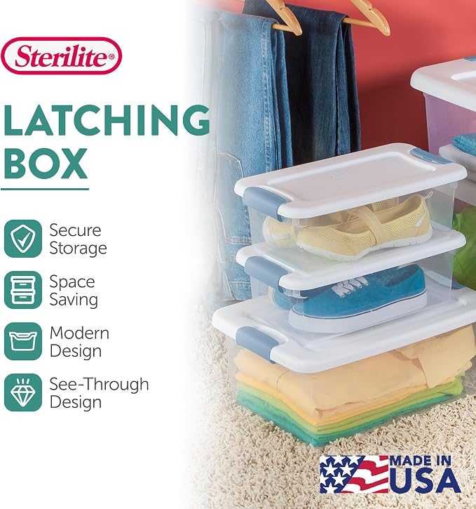 Sterilite 36-Pack Latching Box, Under Bed Storage Bins - Image 2