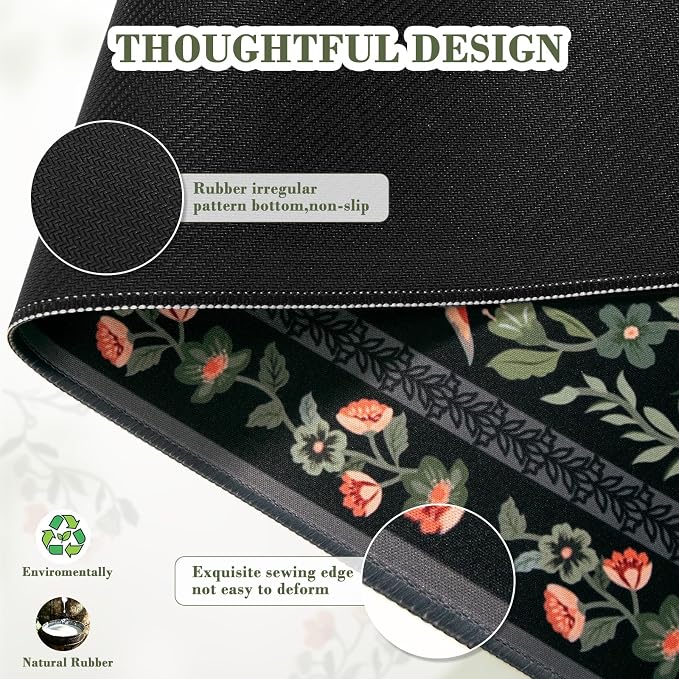 iCasso Desk Mat for Keyboard and Mouse, Large Mouse Pad, Desk Pad Mat, - Image 4