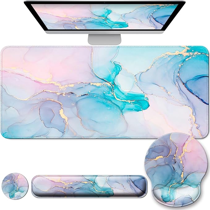Desk Mat Set + Keyboard and Mouse Pad by VINEBURY