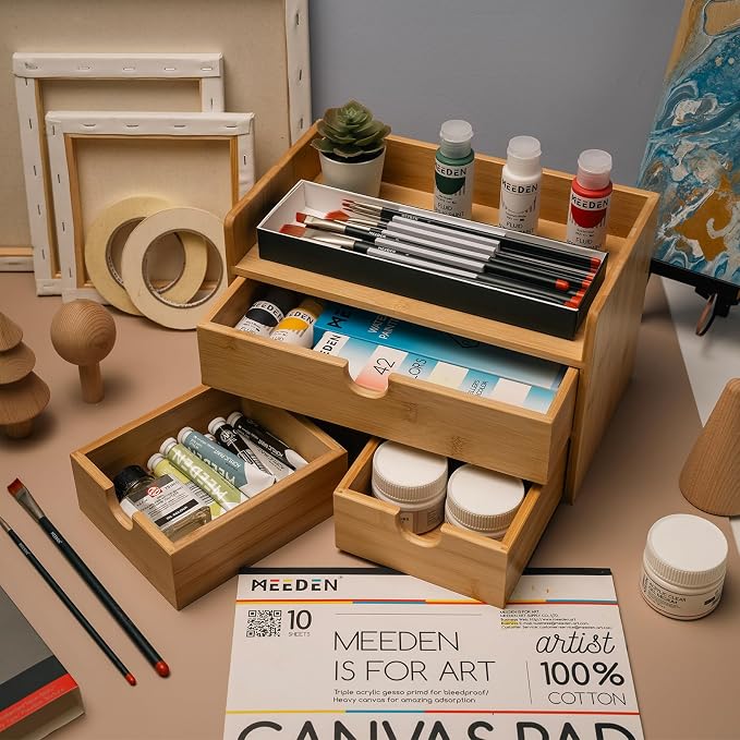 MEEDEN Bamboo Desk Organizer - Image 2