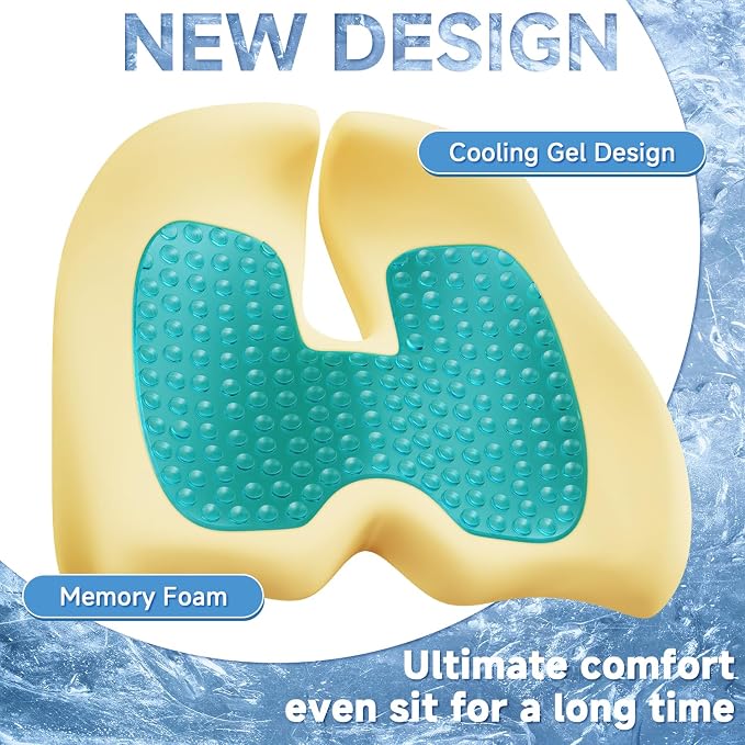 Benazcap Large Cooling Gel Seat Cushion - Image 2