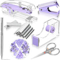 Office Supplies Set Desk Accessory Kit, Acrylic Stapler Set Staple Remover by Outus