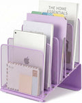LEKETREE Purple File Organizer for Desk, Desk Organizer by Stylishworkspaceeffortlessorganization