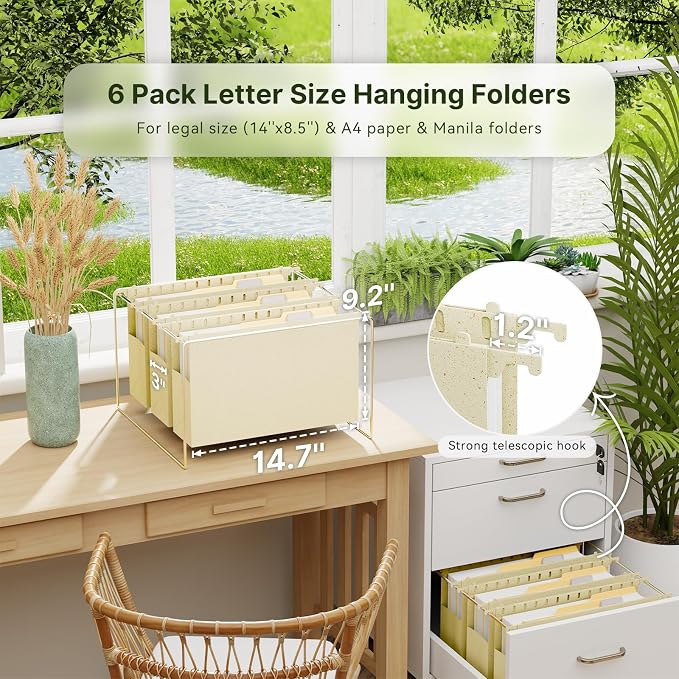 XINGIA Hanging File Folders Legal Size, Heavy Duty 3 Inch Expansion File - Image 2