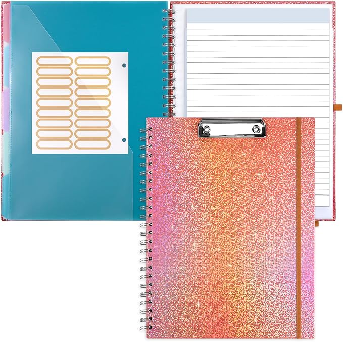 Glitter Clipboard Notebook by ORGANIZEEASYWORKSTEADY