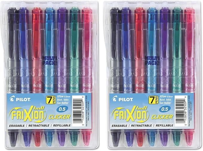 PILOT FriXion Clicker Erasable, Refillable & Retractable Gel Ink Pens Extra by PilotCorporationofAmerica