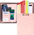 Ospelelf Zippered Padfolio Organizer, Faux Leather 3 Ring Binder by OspelelfOfficeSupplies