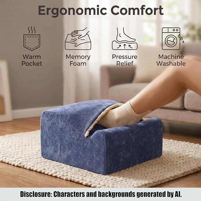 Keep Warm Foot Stool Foot Rest for Under Desk At Work | Office Footrest - Image 4