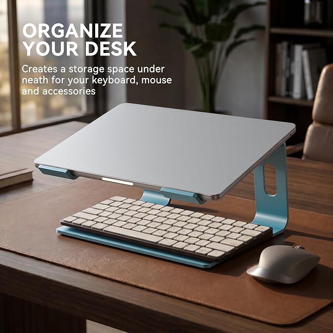 SOUNDANCE Laptop Stand, Aluminum Computer Riser, Ergonomic Laptops Elevator - Image 4