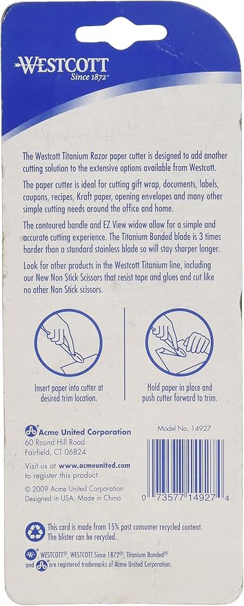 Westcott 14927 Titanium Bonded Razor Paper Cutter - Image 2