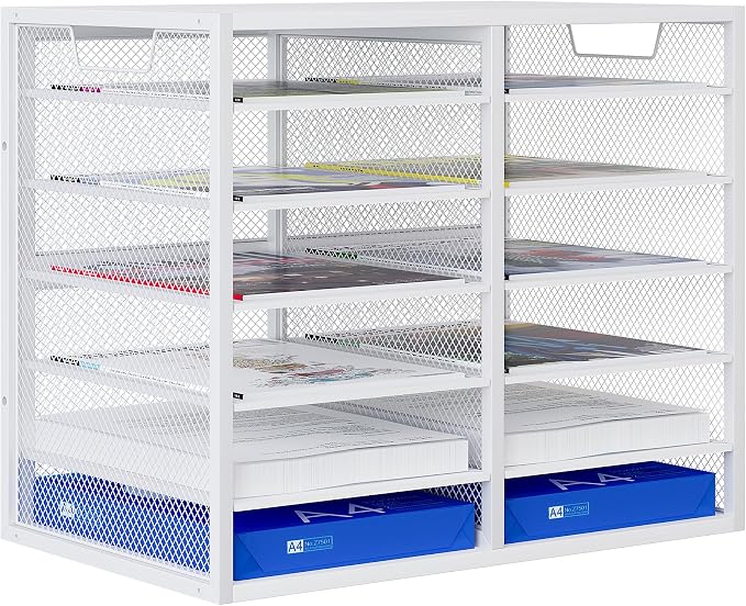 Mail Sorter for Desk, Countertop Literature Organizer, Student Mailbox for by PAG-Mass