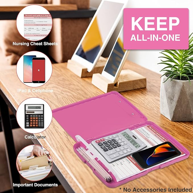 Sooez Clipboard with Storage, Clip Board 8.5 x 11 with Pen Holder, Plastic - Image 5
