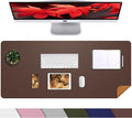 AFIING Leather Desk pad Protector, 35.4" x 17", Desk mat | Dual-Sided Cork & PU by AFIING